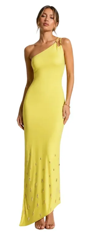 BAOBAB Palomina Yellow One-Shoulder Dress in Sunlight XS thumbnail 1