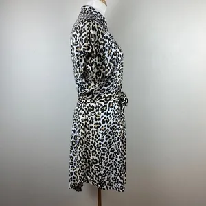 Style Envy Mini Dress XL‎ Leopard Animal Print Beige Black Belted Button thumbnail 5