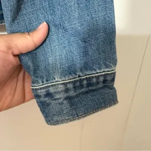 Abercrombie & Fitch Denim Jean Jacket Womens S Blue Distressed Classic thumbnail 4