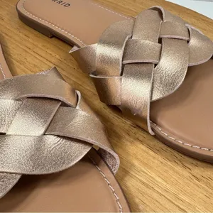 Torrid Braided‎ Strap Slide Sandals Rose Gold 10.5W thumbnail 7