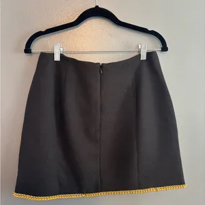 NWT Line and Dot Wild Black & Gold Chain Skirt thumbnail 7