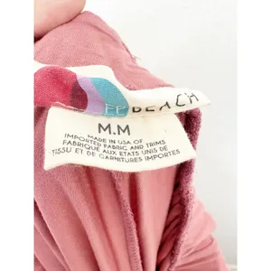 Free People Beach Dani Convertible Jumpsuit Size Medium Pink Maeve Wide Leg Boho thumbnail 6