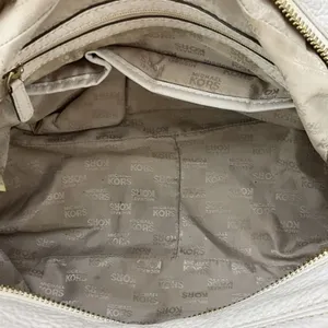 Michael Kors Cream Leather Satchel‎ Bag Gold Hardware Handbag Purse thumbnail 8