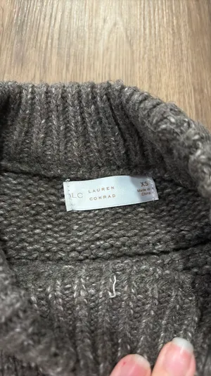 Brown and White Striped Sweater thumbnail 3