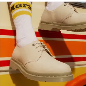 Dr. Martens 1461 Mono Milled‎ Nubuck Leather Oxford Parchement Beige Shoes thumbnail 1