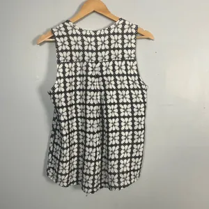 Maeve by Anthropologie Coralie Wrap Top black and white size 6 thumbnail 8