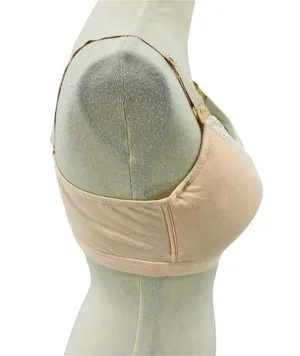 Momma's Comfy Maternity Bra Peach Cotton Xlarge thumbnail 6