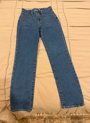 Madewell Straight Leg Jeans in Denim Blue thumbnail 1