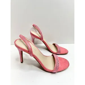Marc Fisher Betila Pink Rhinestone Slingback Stiletto Sandals Womens 7.5 M‎ thumbnail 3