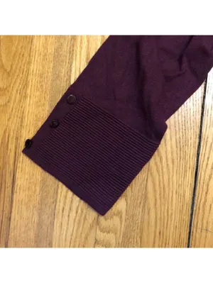 Evolution by Cyrus Women's NWT Rayon Blend Burgundy Open Cardigan - Size M thumbnail 2