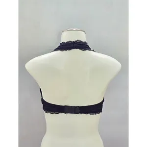 Free Press Black Whimsy Romantic Boudoir Bridal Cottage Lingerie Lace Bralette L thumbnail 2