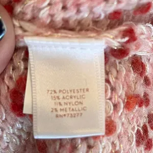 🍒Lauren Conrad Pink Polka Dot Mock Turtleneck Sweater Size Small🍒 thumbnail 5