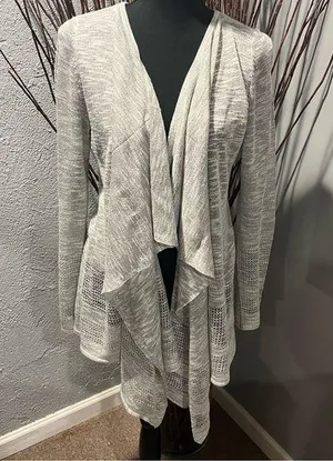 🍒Inc International Concepts Grey Lightweight Cardigan Size Medium🍒 thumbnail 1