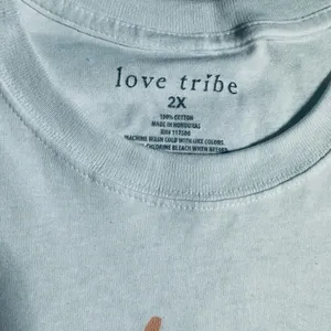 Love Tribe Hate Less & Love More Retro Bohemian Oversized T Shirt thumbnail 5