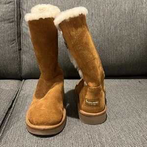 Koolaburra Tan Suede Winter Boots with Button Accents Size 7 thumbnail 6