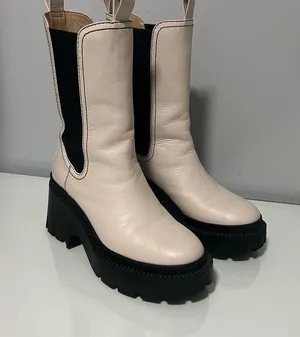 Coach Cream and Black Ankle Booties thumbnail 2