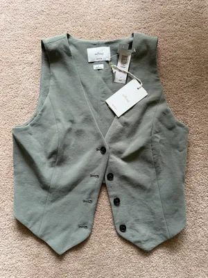 Aritzia Wilfred Pacino Vest Olive Green thumbnail 2