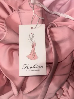 Ladies 9/10 Gorgeous fitted Blush Pink Off-Shoulder Ruffle Evening Gown thumbnail 11