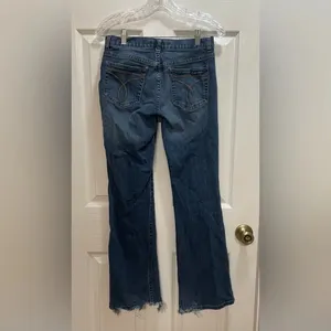 Calvin Klein Womens Flare Fit Distressed Jeans Size 27 thumbnail 4