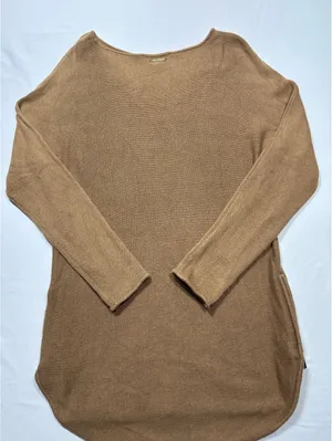Michael Kors Cozy Camel Knit Sweater with Side Zipper - Size thumbnail 6