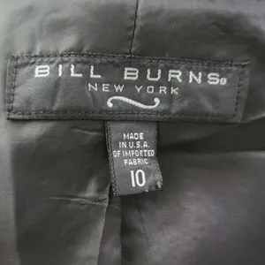 Bill Burns New York Wool Blend Jacket Blazer black Marled Pockets Button Sz 10‎ thumbnail 8