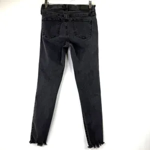 Madewell Women's Black 9" Mid-Rise Skinny Raw Hem Jeans Size 27 thumbnail 3