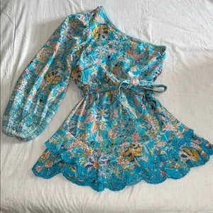 Hemant and Nandita One Shoulder Dress Eyelet Size XS Mini Dress thumbnail 13