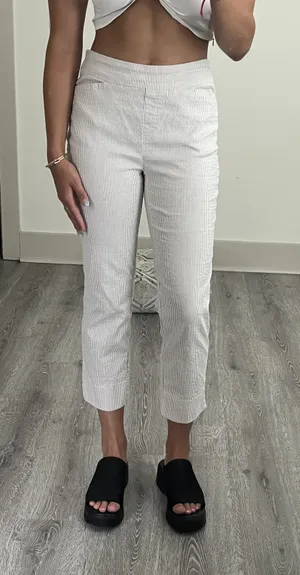 Light Cropped Work Pants Size 6 thumbnail 1