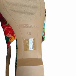 Matiko Tropical Hawaiian Floral Pointed Toe Slingback Flats 36 NIB thumbnail 9