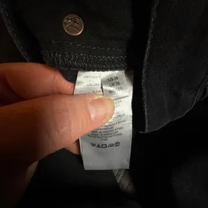 Free People We The Free Black‎ Distressed High Rise Straight Leg Jeans 26 Button thumbnail 8