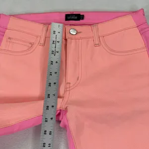 Kate Spade Saturday Pink Peach Colorblock Skinny Jeans Womens 26 Made in USA‎ thumbnail 6