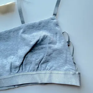 NWT Aerie Real Good Strappy Side Lace Up Bralette Bra Gray Size Medium M NEW thumbnail 3
