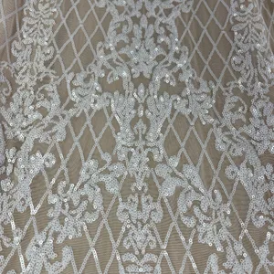 Ricarica Midi Dress‎ Sequin Mesh Womens 1X White Beige Lined Slit Sheath Fitted thumbnail 7
