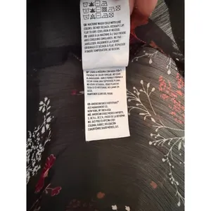 American‎ Eagle Floral Kimono Womens Medium Black Sheer Lace Trim Chiffon Wrap thumbnail 6