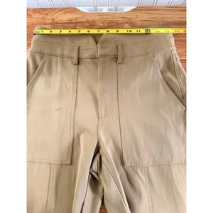 Banana Republic Notched Waist Utility Tapered Pants Camel Tan Size 8 thumbnail 7