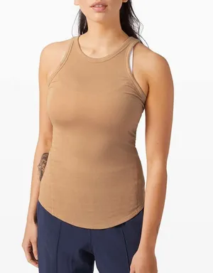 Lululemon Hold Tight Tank Top Ribbed Size 2 Tan BeechWood Minimal Layer Basic thumbnail 1