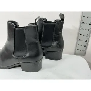 Womans A New Day Pullon Ankle Boots 7.5 Black Block Heel Elastic Ankle thumbnail 4