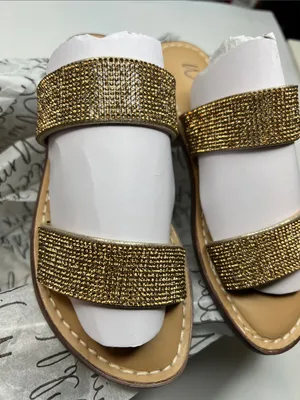 Wild Pair Ginnie Double-Band Slide Flat Sandals Size 7.5M thumbnail 6