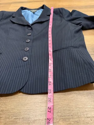 Van Heusen Navy Pinstripe Women's Blazer thumbnail 7