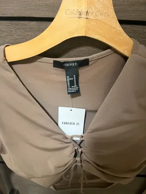 Forever 21 Brown Crop Top Long Sleeve thumbnail 2