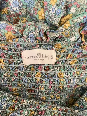 Natural Life Megan Floral Smocked Midi Dress with Ruffle Straps Size Small thumbnail 6
