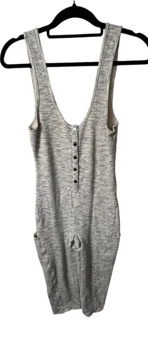 Free people cross court one piece‎ jump suit heather gray women’s size XS thumbnail 1