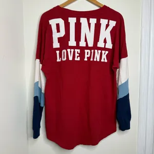 Pink Victoria’s Secret Long Sleeve Color Block Shirt Women’s Size Large thumbnail 6