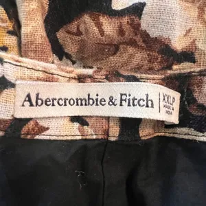 Abercrombie & Fitch Floral Linen Blend‎ Square Neck Mini Shift Dress Brown XXLP thumbnail 4