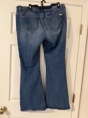 Seven7 Dark Blue Flare Jeans thumbnail 2