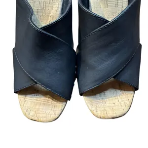 Korks Shoes Womens Size 9 Black Wedge Sandals Platform Mules‎ Studded KR0010809 thumbnail 2