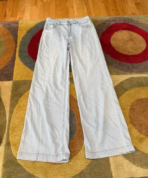 Bianco Jeans Denim Light Wash Low Rise Wide Leg Lightweight Size 26 Waist thumbnail 1