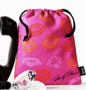 Ipsy Pink Limited Edition SPECIAL 'MM100' Lips Glam Drawstring Cosmetic Pouch thumbnail 1