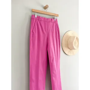 J Crew Factory | NWT | Kallie straight-leg pant | Vivid Fuchsia Pink | Sz 0T thumbnail 3