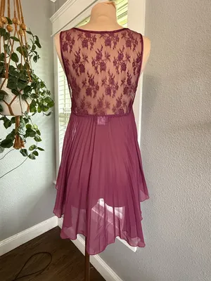 Cinema Etoile Seductivewear Pleated Lace Babydoll Size Medium thumbnail 5